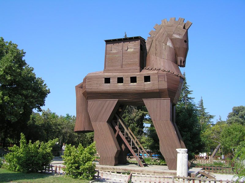The ancient troy horse